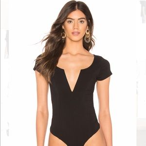 Free People Deep V Body Suit